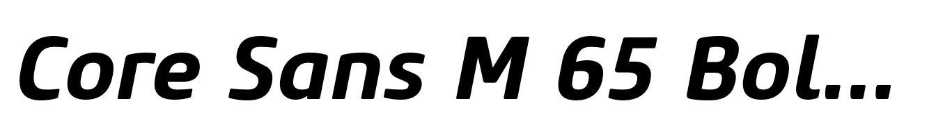 Core Sans M 65 Bold Italic